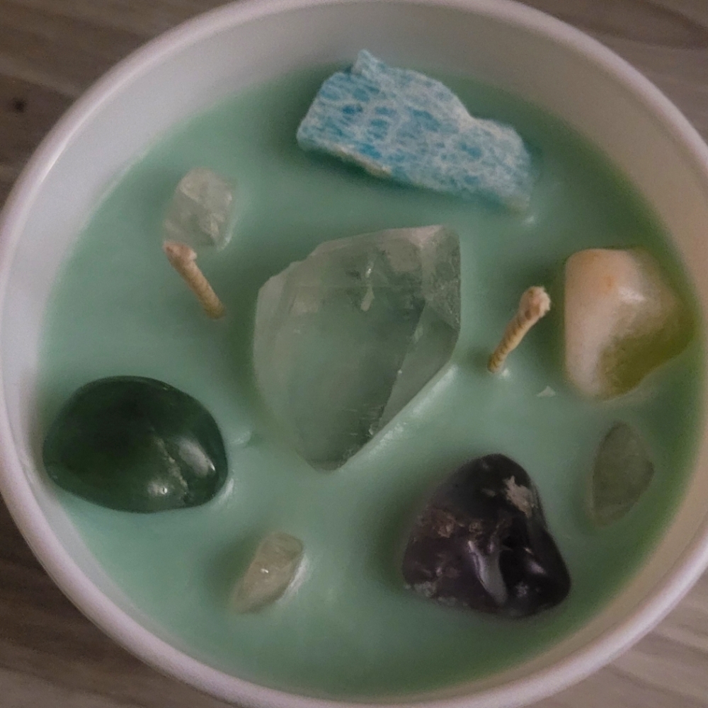 Homemade/Handmade Crystal Candle